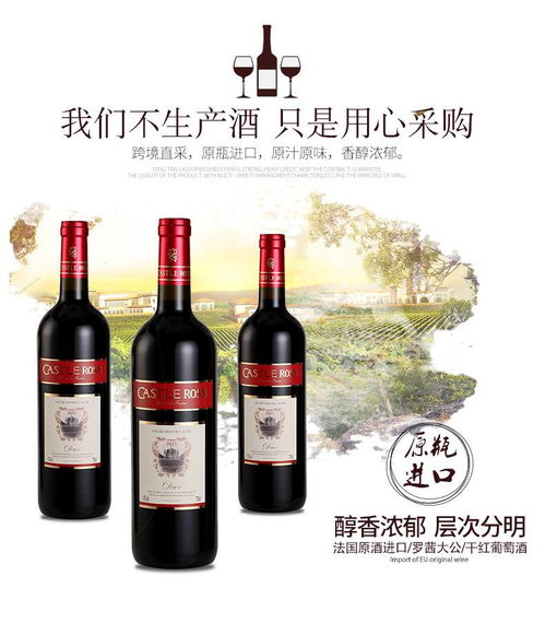 整箱六瓶 法國進口紅酒羅茜大公干紅葡萄酒