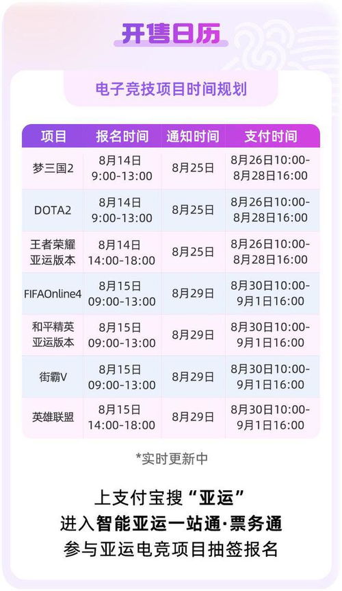 杭州亞運(yùn)會(huì)電競項(xiàng)目門票明日開啟抽簽預(yù)售 多個(gè)官方渠道同步啟動(dòng)